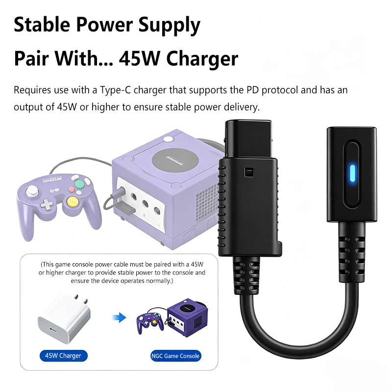 NGC 콘솔용 타입 C 45W PD 충전 케이블, 닌텐 - Gaming Console Latest 리뷰 및 가격
