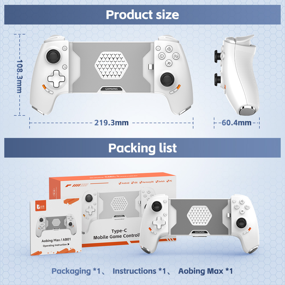 기존 Gamwing Aobing Max Type-C A - Gaming Console For Phone 리뷰 및 가격